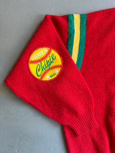 Load image into Gallery viewer, 1990s Chipie Baseball cardigan red
