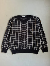 Load image into Gallery viewer, 1980s Giorgio Armani jumper black / white geometric
