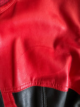 Load image into Gallery viewer, 1990s Chipie biker jacket short  red / black
