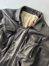Load image into Gallery viewer, 1980s Chipie Jungle Adventure leather jacket black
