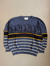 Load image into Gallery viewer, 1980s Iceberg J.C DeCastelbajac jumper blue yellow archive fashion vintage 
