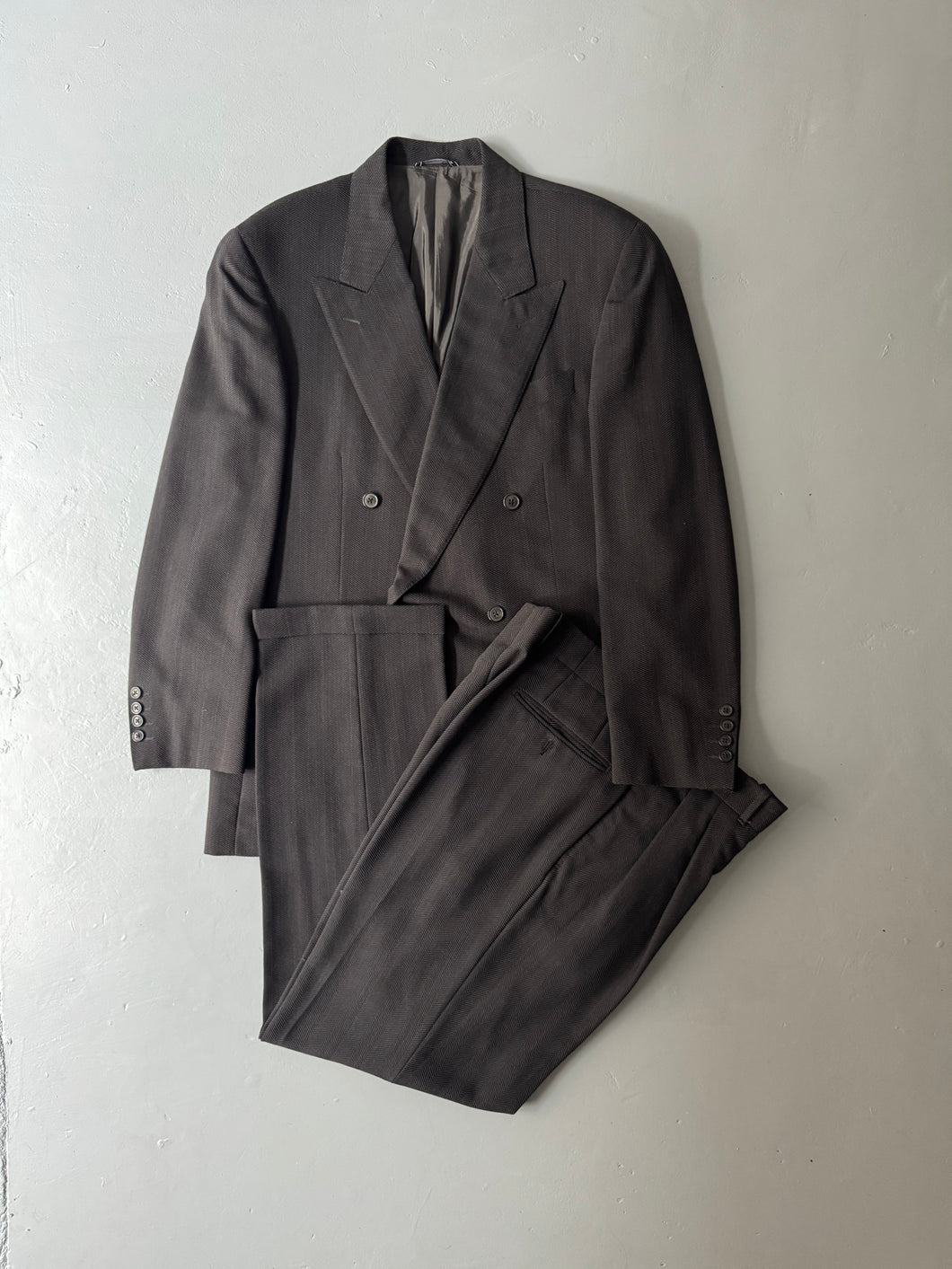 1991 Gianfranco Ferre white label suit charcoal