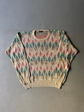 Load image into Gallery viewer, 1980s Emporio Armani diamond knit jumper gray
