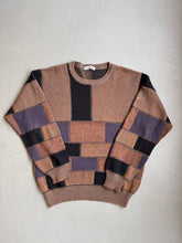 Load image into Gallery viewer, 1980s Giorgio Armani jumper brown geometric pattern
