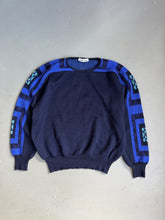 Load image into Gallery viewer, 1980s Giorgio Armani jumper raglan 2tone blue
