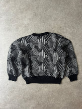 Load image into Gallery viewer, 1980s Emporio Armani long shoulder jumper black gray
