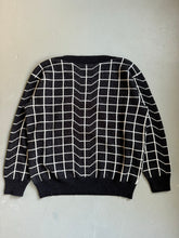 Load image into Gallery viewer, 1980s Giorgio Armani jumper black / white geometric
