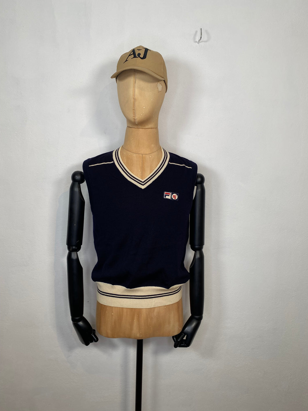 1980s Fila Björn Borg vest blue