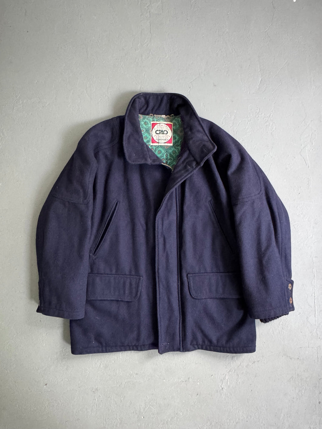 1980s Ciao coat navy blue