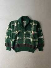 Load image into Gallery viewer, 1980s Emporio Armani shawl collar jumper green
