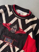 Load image into Gallery viewer, 1990s Gianfranco Ferre jumper wool black / white / red
