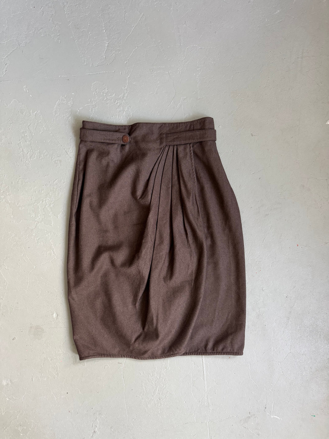 1980s Valentino wool skirt brown