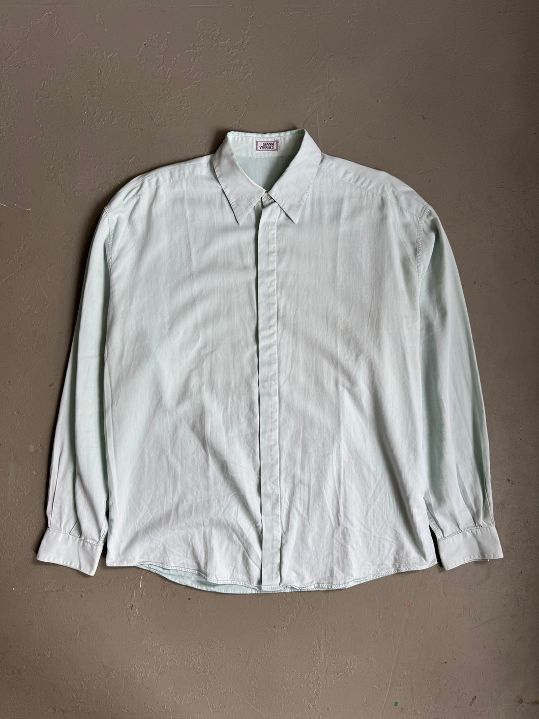 1990s Gianni Versace dress shirt mint green