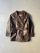 Load image into Gallery viewer, 1989 Aj heavy leather jacket brown
