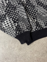 Load image into Gallery viewer, 1980s Emporio Armani long shoulder jumper black gray

