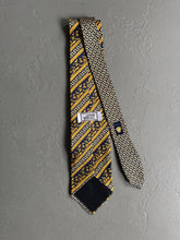Load image into Gallery viewer, 1990s Gianni Versace necktie striped blue / yellow
