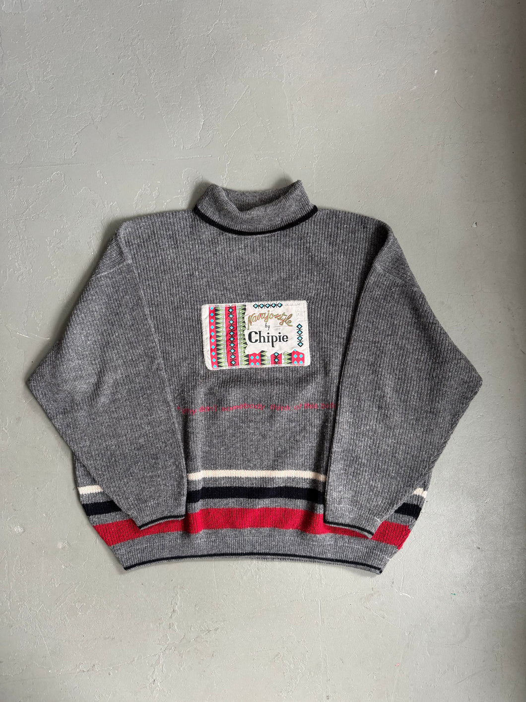 1980s Chipie turtleneck jumper oversized