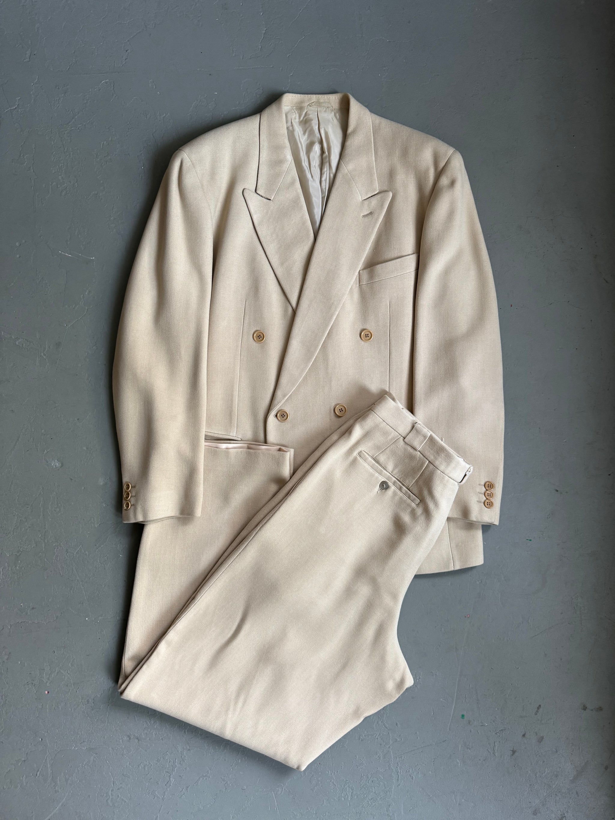 1990s GIORGIO ARMANI シルク100% ミラノ 黄金期 シャツ 1990s Giorgio Armani silk suit off white – Bluehorse.clothing