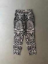 Load image into Gallery viewer, 1992 Gianni Versace jeans black white baroque print
