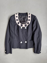 Load image into Gallery viewer, 1980s Gianni Versace silk jacket black / white archive fashion vintage 
