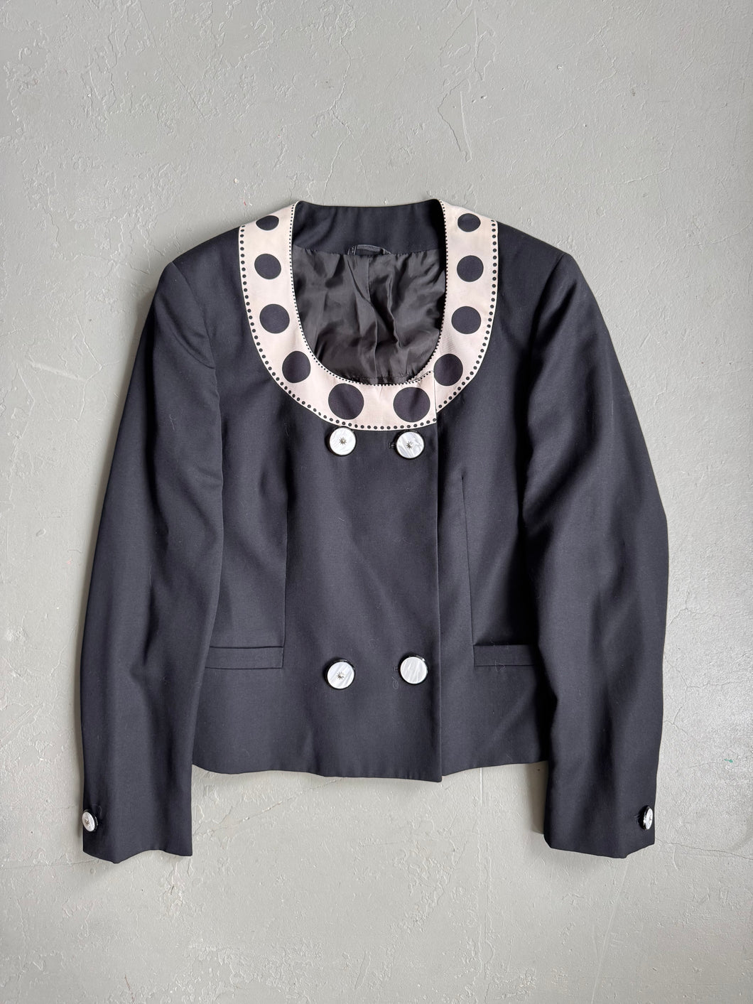 1980s Gianni Versace silk jacket black / white archive fashion vintage 
