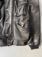 Load image into Gallery viewer, 1980s Chipie Jungle Adventure leather jacket black
