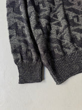 Load image into Gallery viewer, 1980s EA camp collar jumper blue / silver
