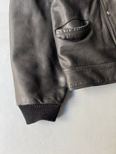 Load image into Gallery viewer, 1980s Chipie Jungle Adventure leather jacket black
