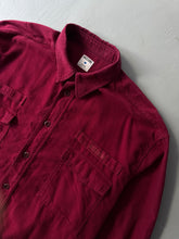 Load image into Gallery viewer, 1980s Moschino jeans shirt red velvet
