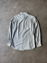 Load image into Gallery viewer, 1980s Giorgio Armani Shirt gray/ blue stripped
