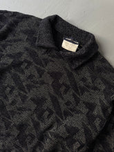 Load image into Gallery viewer, 1980s EA camp collar jumper blue / silver
