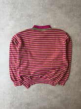 Load image into Gallery viewer, 1980s Best Company striped polo long sleeve red beige
