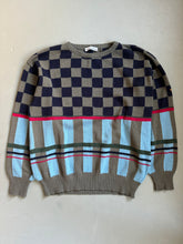 Load image into Gallery viewer, 1980s Giorgio Armani jumper check and stripe
