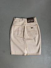 Load image into Gallery viewer, 1980s Armani jeans denim skirt beige
