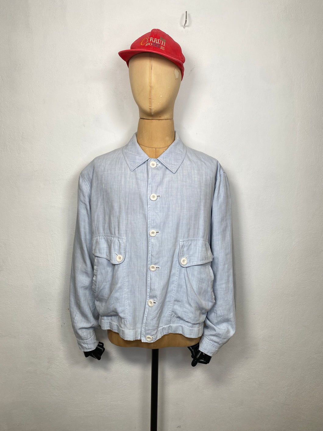 1980s Giorgio Armani linnen jacket light blue