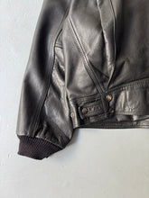Load image into Gallery viewer, 1980s Chipie Jungle Adventure leather jacket black
