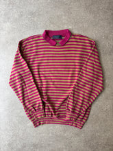 Load image into Gallery viewer, 1980s Best Company striped polo long sleeve red beige
