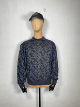 Load image into Gallery viewer, 1980s EA camp collar jumper blue / silver
