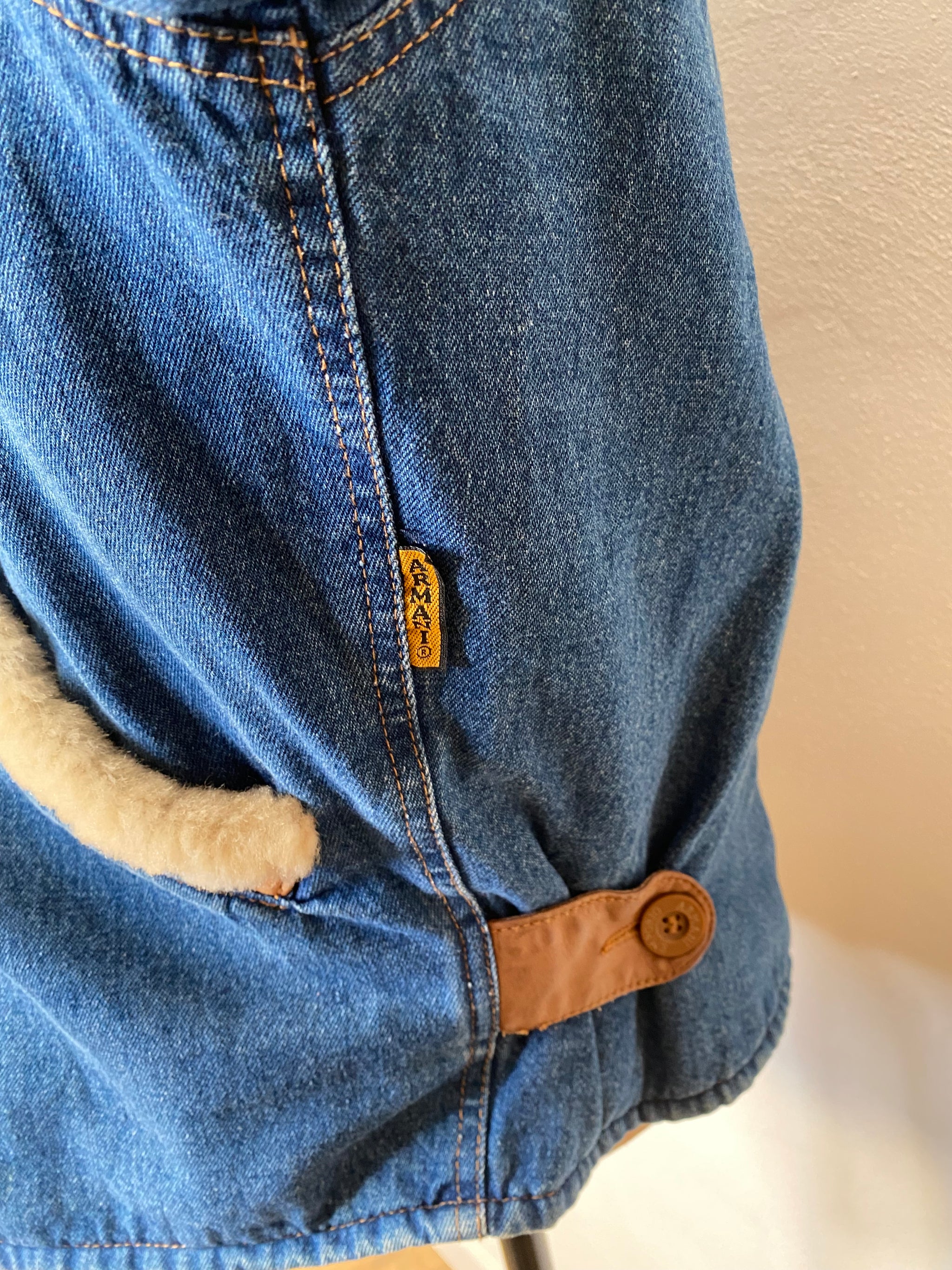 1980s Emporio Armani denim / leather jacket – Bluehorse.clothing