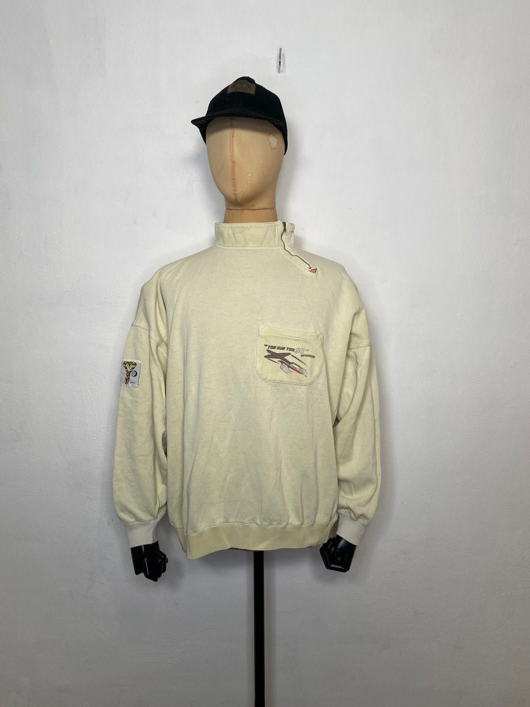 1980s Ton Sur Ton sweater zip neck oversized