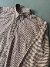 Load image into Gallery viewer, 1980s Giorgio Armani LeCollezioni stripped shirt brown
