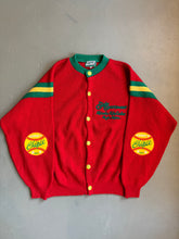 Load image into Gallery viewer, 1990s Chipie Baseball cardigan red
