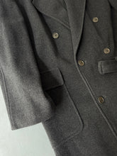 Load image into Gallery viewer, 1994 Giorgio Armani wool coat charcoal
