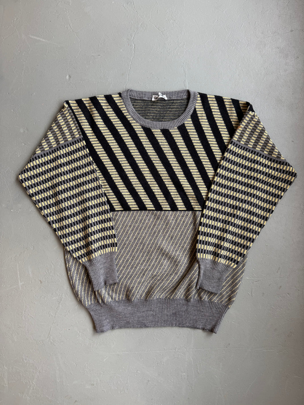 1990s Giorgio Armani yellow black stripe jumper archive fashion vintage 