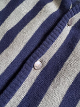 Load image into Gallery viewer, 1980s Giorgio Armani navy Blue stripped cardigan
