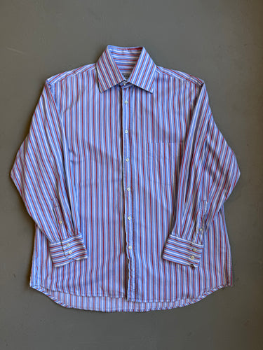 1990s Gianfranco Ferre shirt red blue stripes vintage archive fashion 