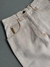 Load image into Gallery viewer, 1980s Armani jeans denim skirt beige
