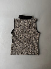 Load image into Gallery viewer, 2000s Emporio Armani turtleneck vest leopard pattern
