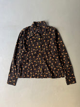 Load image into Gallery viewer, 1970s mushroom print silkscreen handmade black
