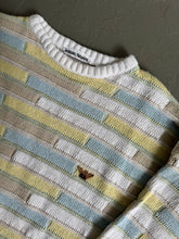 Load image into Gallery viewer, 1980s Giorgio Armani brick jumper pastel white / lemon
